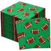 100 Sheets Football Soccer Napkins Neon Napkins 9.8 x 9.8 Inches Disposable Paper Napkins Football Soccer Neon glow Birthday Party Supplies (Football)
