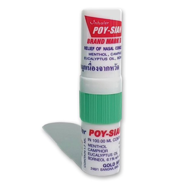 POY-SIAN Mark II Menthol Aromatherapy Nasal Inhaler, Natural Herbal Remedy with Cooling Essential Oils Poysian (1 Stick)