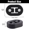 SINGARO Rubber Exhaust Hanger, Muffler Exhaust System, Heavy Insulator Support Bushing Installation, 4 Holes 0.47 Inch, High-Density Tailpipe Damping Hanger (4PCS Black)