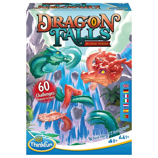 Think Fun ThinkFun Dragon Falls Logic Puzzle Game: Single-Player Problem-Solving Game for Ages 8+. Ideal for Dragon Lovers & Brainteaser Enthusiasts