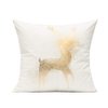 All Smiles White Gold Christmas Decorations Throw Pillow Covers 18X18 Set of 4 Winter Xmas Navidad Home Holiday Décor Velvet Cushion Cases for Sofa Tree Snowflake Reindeer