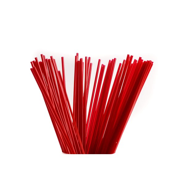 [5000 PACK] 8 Inch Compostable Plastic Stirrer, Bio Degradable, Eco Friendly, Sip Stirrer, Bar Stirrer, Sip Straw, For Coffee, Cocktail, Latte and Tea - 8 Inches, 1000/Box, Red
