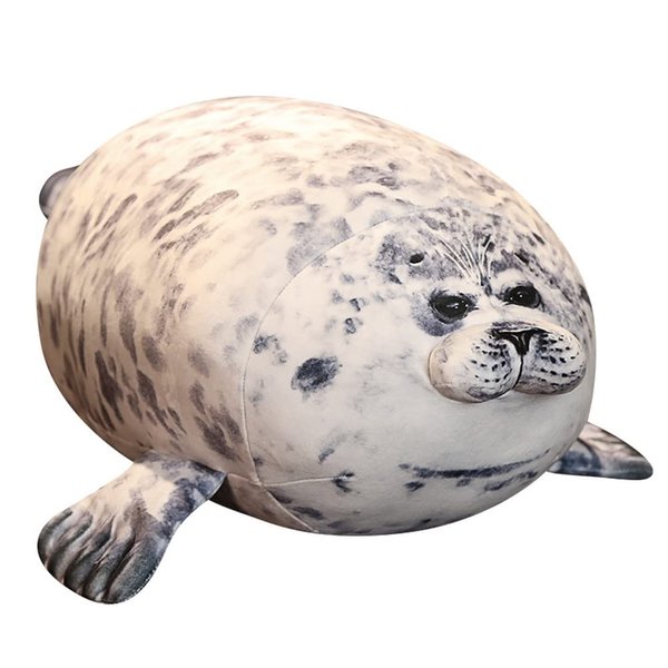 XIYUAN 15.7" Cute Seal Pillow Plush Stuffe Toy, Chubby Blob Seal Pillow Soft Fat Hugging Pillow Cotton Stuffed Ocean Animal Plush Toy, Plush Throw Pillo