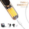 Casbomy Hair Straightener Brush, Travel Hair Straightener, 3 Modes Cordless Portable Straightening Brush for Women, Mini Size Hot Comb, Charging with tp-c(White)