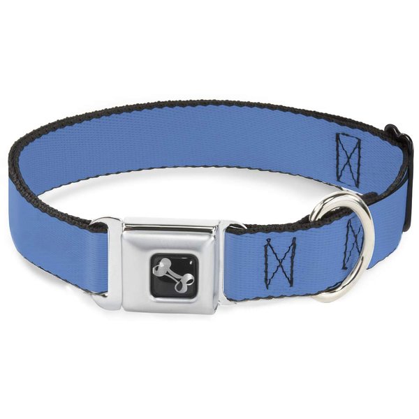 Buckle-Down Baby Blue Dog Collar Bone