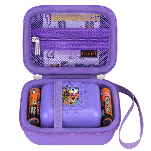 Canboc Hard Carrying Case for Bitzee/Bitzee Disney/Bitzee Magicals Interactive Toy Digital Pet, Virtual Electronic Pets Kids Toys Storage Bag, Purple+Purple (Case Only)