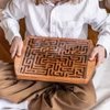 Wooden Labyrinth Game for Kids Rolling Ball Maze Toy Balance Board Game Toy Early Education Toy