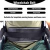 LEAD MODUDU Wheelchair Seat Belt Safety Belt Fixed Elderly Belt Constrained Bands with Adjustable Straps Patients Cares Safety Harness Chair Waist Lap Strap for Elderly (Black)