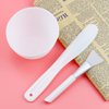 FERCAISH 3Pcs Diy Face Mask Mixing Bowl, Microwavable Silicone Facial Mud Bowl Cosmetic Beauty Tool for Home Salon(White)