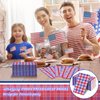 100Pcs Patriotic Buffalo Plaid Checkered Napkins,4th of July Disposable Paper Napkins Red White Blue Guest Napkins for Fourth of July Patriotic Memorial Day Independence Veterans Day Party Supplies