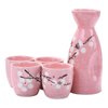 Asian Sake Set 4 Sake Cups 1 Sake Pot, Japanese Sake set of 5