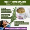 Qhemet Biologics MSM + Rosemary Scalp Nutrients Balm | Scalp Food for Hair Growth | MSM, Rosemary, Bhringraj, Castor Oil & Coconut Oil | For Dry Scalp, Thinning & Slow Growth | Vegan (4 oz)