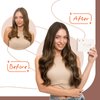 Sunny Hair Brown Tape in Human Hair Extensions Balayage Tape in Hair Extensions Human Hair Medium Brown Balayage Caramel Blonde Mix Brown Human Hair Tape Extensions Short Hair 12inch 20pcs 30g