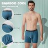 BAMBOO COOL Men's Underwear Boxer Briefs Soft Breathable Moisture Wicking Underwear Bamboo Viscose Performance 4 Pack
