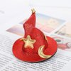 Lurrose 4pcs Mini Top Hat Hair Clips Shining Star Moon Halloween Witch Hat Flet Hairpins Hair Barrettes Hair Accessories for Party Performance Props