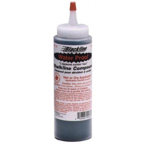 Blackline BL816 Black Water Proof Chalk Line Compound - 8 oz Refill Bottle