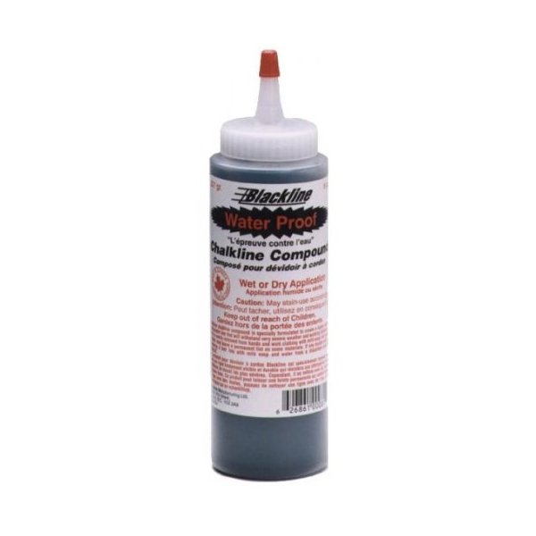 Blackline BL816 Black Water Proof Chalk Line Compound - 8 oz Refill Bottle
