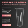 Ranrose Duck Nail Tips - 120pcs Extra Long Duck Feet Style Nail Tips Clear Press on Nail Tips for Acrylic Nails Professional 12 sizes XXL Full Cover False Nail for Y2K Nail Salon