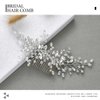 Catery Rhinestones Bride Wedding Hair Comb Silver Bridal Side Comb Wedding Hair Piece Bead Bridal Hair Piece Clips Hair Accessories for Women and Girls (A silver)