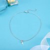 Chicque Bohemian Moon Necklaces Pearl Pendant Necklace Chain Beach Crescent Necklace Jewelry for Women and Girls (Silver)