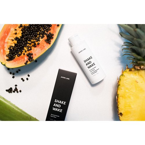 JAXON LANE SHAKE AND WAKE Exfoliating Powder Face Wash w/Papaya Enzymes Powder, Aloe Vera, Vitamin C, Vitamin E, Niacinamide Serum, AHA | Anti Aging Deep Pore Cleanser & Acne Face Wash