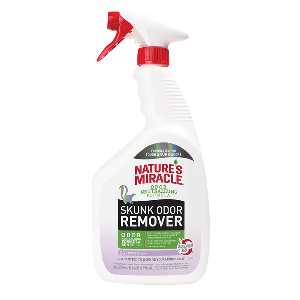 Nature’s Miracle Skunk Odor Remover, Odor Neutralizing Formula, Lavender Scent, 32 Oz