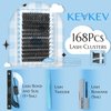 KevKev Lash Extension Kit 168Pcs Lash Clusters Kit DIY Eyelash Extension Kit Lash Bond and Seal Lash Applicator Tool Lash Remover for Eyelash Extensions(Cirrus,D-8-18mix)