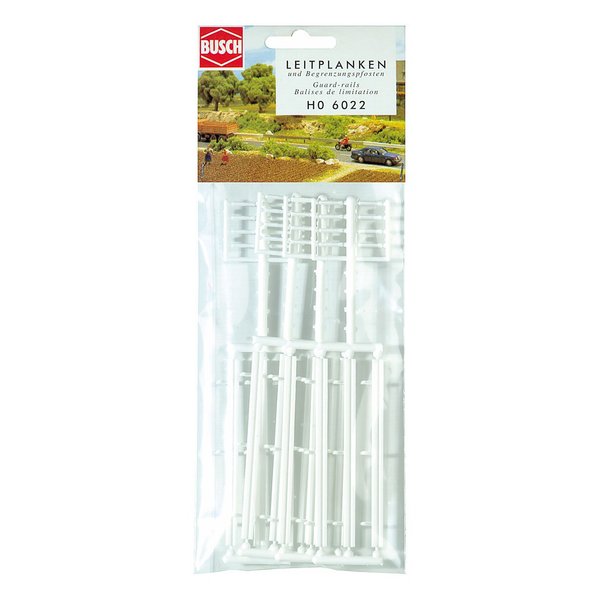Busch 6022 Guard-Rail/Post Road Limits HO Scenery Scale Model Scenery