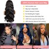 Anderah Body Wave Lace Front Wigs Human Hair 13x6 HD Lace Glueless Human Hair Wig Pre Plucked Natural Hairline Brazilian Human Virgin Hair Long Black Body Wave Wig for Black Women 180% Density 24Inch