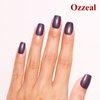 Ozzeal Pearl Gel Nail Polish, Purple Brown Glitter Pearl Gel Nail Polish Sparkle Shimmer Gel Brown Pearl Glitter Nail Polish Fall Winter Soak off LED UV Gel Nail Polish for Art DIY Manicure 15ML
