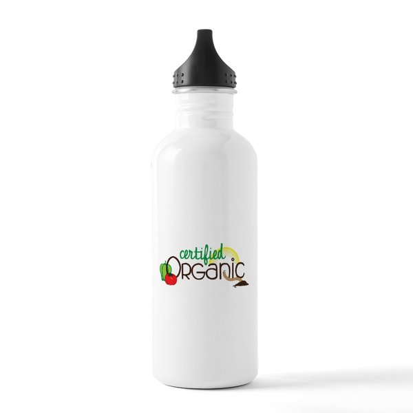 CafePress Certified Organic Stainless Water Bottle 1 1.0L (34 oz) Stainless Steel Water Bottle