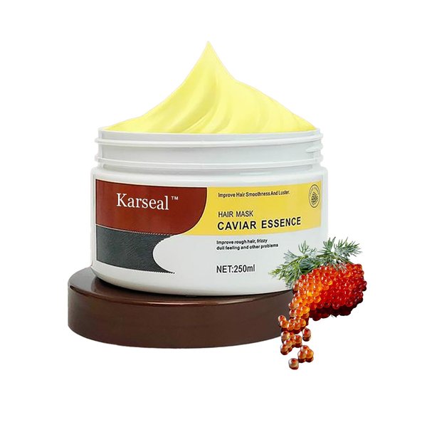 Karseal Caviar Essence Hair Mask, Deep Repair Conditioning Treatment for Dry or Damaged Hair, Enriched Collagen, Vitamins and Proteins, Repair Hair Soft and Shiny, 8.45 oz 250ml