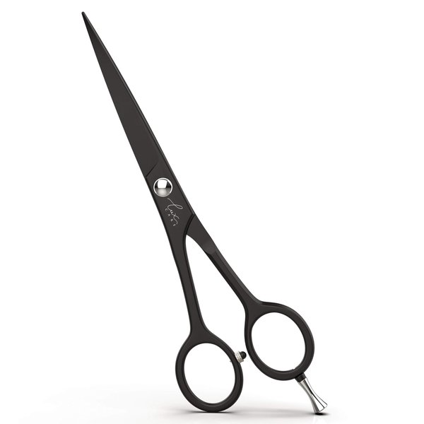 Professional Grade Barber Scissors – Haircut Scissors – Salon Grade Scissors – BLACK Steel Hair Scissors – 6.5 Inches Barber Scissors, Ergonomic Design, Rust Resistant, Anti-Slip