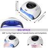 UV LED Lamp for Gel Polish 220W Fast Nail Polish Professional Dryer Nail Curing Light 57 Lamp Beads Auto Sensor for Fingernail & Toenail