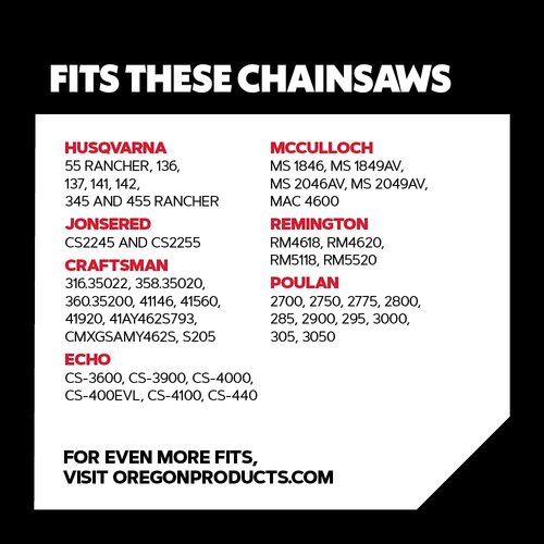 Oregon H78 ControlCut Chainsaw Chain for 20-Inch Bar – 78 Drive Links, Replacement Low-Kickback Chainsaw Blade, .050 Inch Gauge, .325 Inch Pitch, fits Echo, Poulan, Ryobi & Husqvarna Models (H78)