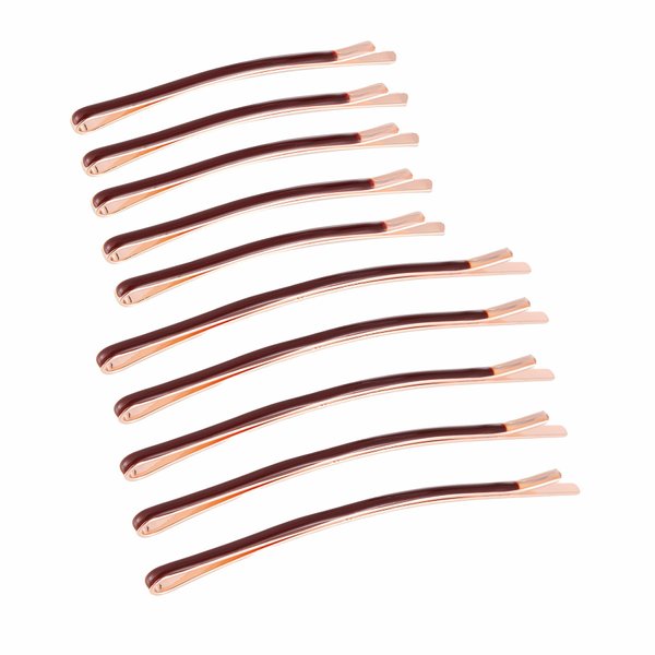 Jumbo Bobby Pins Metal Hair Pins Textention Hair Clips for Hair Decoration, 10pcs (5 long and 5 short) (Brown)