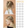 30Pcs Mini Pearl Hair Clips for Girls Hair Pins Rhinestone Hair Claw Clips, CYHYII Non Slip Hairpin Cute Hair Barrettes Small Flower Hair Accessories for Women Thin Hair Wedding Decorations