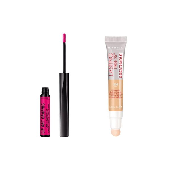 Lip Art & Concealer Duo: OWN YOUR POWER Graphic Liner + Liquid Lipstick & Breathable Concealer 200 Light – Use Concealer to Extend Lip Color Wear