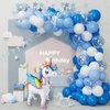 Standing Unicorn foil Balloon, 3D Magical Crown Wings Unicorn Party Balloons, Girls Birthday Wedding Baby Shower Decorations Party Supplies (25inch 2PCS)