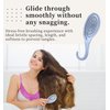 MDSTYLE Detangling Hair Brush for Curly, Wavy, Thick, Long, Straight, Wet or Dry Hair - Women, Men & Children - Vented Spiral Hairbrush for Faster Blow Drying - Soft Bristles (Light Blue 1pc)
