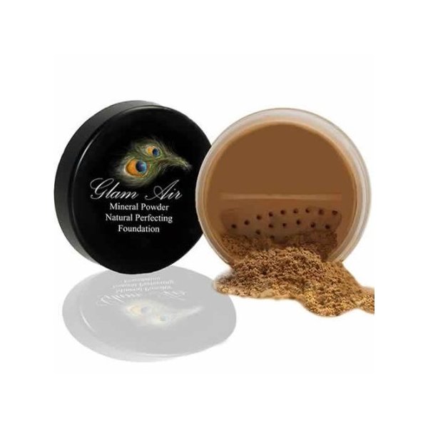 Glam Air Airbrush Makeup Water Based Foundation Choose Matte or Satin Finish for Flawless Looking Skin (0.25oz Bottles) (LIGHT/MEDIUM MINERAL LOOSE FOUNDATION)