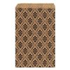 MOOCA 200 Pcs Damask Paper Gift Bags Bulk, Small Business Bags, Small Jewelry Bags, Candy Bags, Popcorn Bags, Cookie Bags, Treat Bags, Bags for Packaging, 4 W x 6 H in, Brown with Black Damask