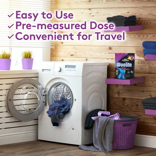 Woolite Darks Pacs, Laundry Detergent Pacs, 30 Count, for Standard and HE Washers, detergent for black clothes, black dark detergent