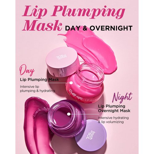 TOUCH IN SOL Pretty Filter Lip Plumping Mask - Lip Volumizing and Moisturizing with Shea Butter, Korean Skincare - Hydrating, Lip Repair, Lip Plumps, Raspberry Scent