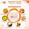 BCL SPA Massage Cream organic Mandarin + Mango body lotion with shea butter, aloe vera, peppermint, argan and jojoba oils, body cream to invigorate, hydrate and soften the skin. Home/Pro use 16 fl oz