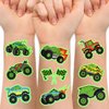 8 Sheets Glow in The Dark Monster Truck Temporary Tattoos for Kids, Hot Wheels Cars Monster Truck Birthday Party Supplies Decorations Luminous Monster Trucks Party Favors for Boys Goodie Bag Fillers