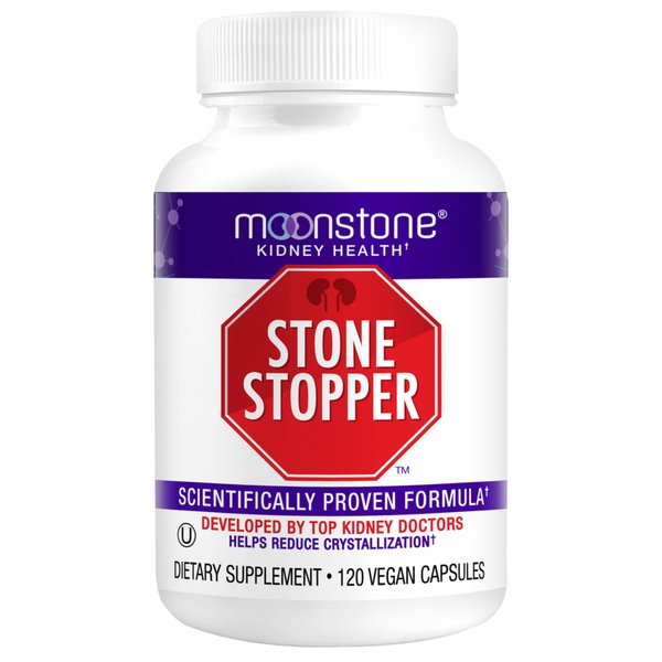 Moonstone Kidney Stone Stopper Capsules, Outperforms Chanca Piedra Stone Breaker and Kidney Support Supplements, Developed by Urologists to Prevent Kidney Stones, 30 Day Supply (120 Count)