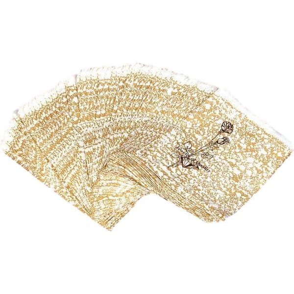 FindingKing 100 Gold Paper Gift Bags Shopping Sales Tote Bags 5 x 7