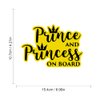 Iprokiu High Intensity Reflective Prince and Princess on Board Sticker for Car Waterproof Baby on Board Car Bumper Window Decal Reflective Safety Sign Kids on Board Car Sticker (Pink)