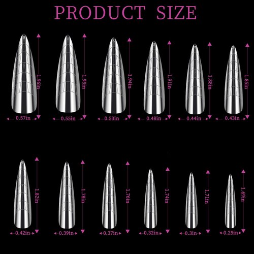 BOMOQING Dual Forms for Poly Nail Gel, 108PCS Dual Nail Forms for Builder Gel, Full Cover False Nail Tips, 60PCS 5 Styles 12 Sizes Duet System Dual Forms Sticker Silicone for Manicure Extension